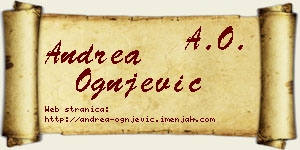 Andrea Ognjević vizit kartica